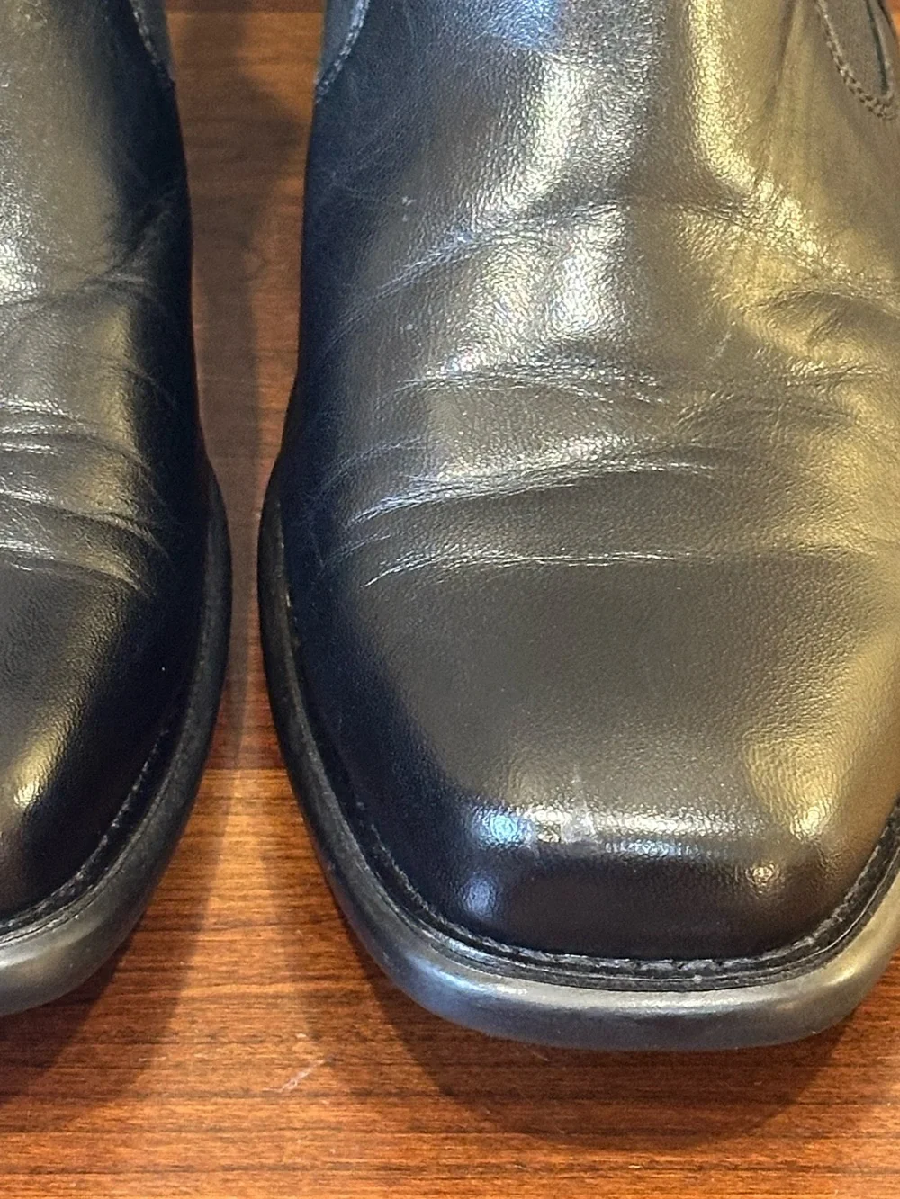 Johnston & Murphy Macomb Black Leather Chelsea Boots J&M FLEX 9.5 M Brazil